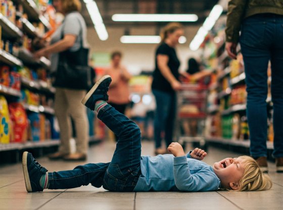 Crise en public : que faire quand ton enfant hurle et se roule au sol ?